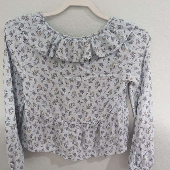 URBAN Romantics blue floral babydoll top - Picture 8 of 11